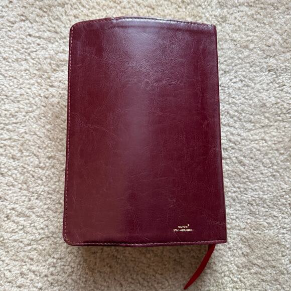 English Standard Version ESV Study Bible Tru Tone Cover Embossed Burgundy Red - Picture 3 of 12